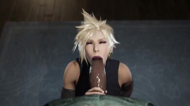 'Stormy Skies: Cloud Strife Sucks Dicks in a Rainy Day'