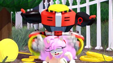 - Amy getting pounded by Omega's massive cock