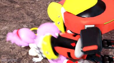 - Amy getting pounded by Omega's massive cock