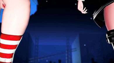 Unleashing the Bunnies: Shimakaze and Amatsukaze in Full Rabbit Mode [MMD R18]