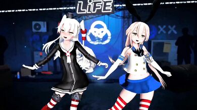 Unleashing the Bunnies: Shimakaze and Amatsukaze in Full Rabbit Mode [MMD R18]