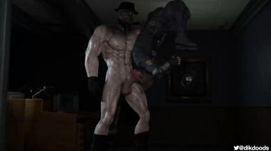 Taken by Force: Leon Fucked by Mr. X's Monster Dick