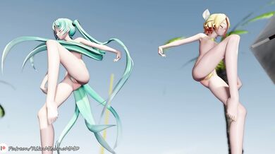 Hatsune Miku and Kagamine Rin's Tearful Encounter - A MMD Vocaloid Porn Parody