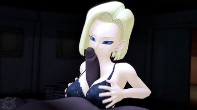 Android 18 satisfies a big black cock (BBC)