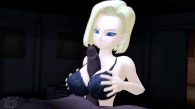 Android 18 satisfies a big black cock (BBC)