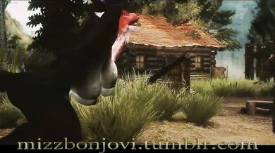 Deep Throat Porn Parody: The Erotic Adventures of Lara Croft in the Land of Skyrim with Missy and Bon Jovi