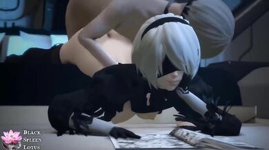 B2 Gets Pounded by 9S while Reading a Comic - Black Spleen Lotus