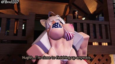 Furry Fuck Fest: Kitty Slut Gets Nailed Before the Fourth of July Fireworks Show