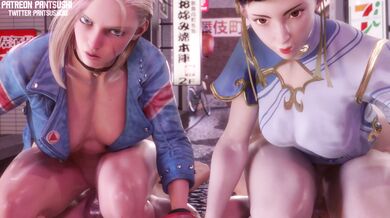 [4K] Chun-Li vs Cammy: A Lethal Pantsu Battle!