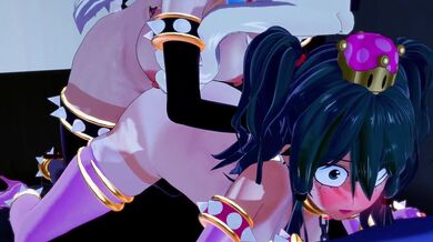 Deku's Female & Futanari Body Pile on Top of Horny Lady [XXX]