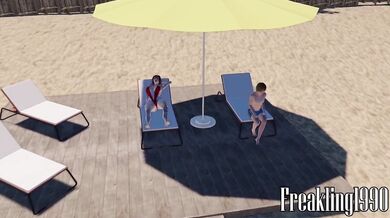 Bangin' at the Beach: Futa/Femboy Gangbang with Males and Chicks