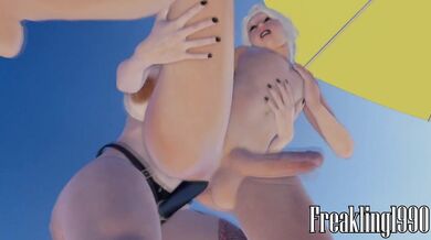 Bangin' at the Beach: Futa/Femboy Gangbang with Males and Chicks