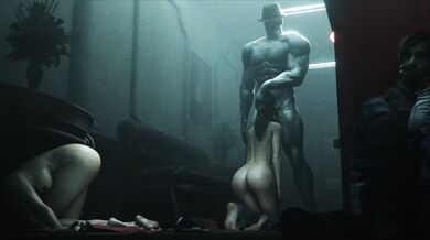 Claire Gets Double Penetrated By Mr. X's Huge Cock and Hot Fucktoy Leon In a Sideways Position