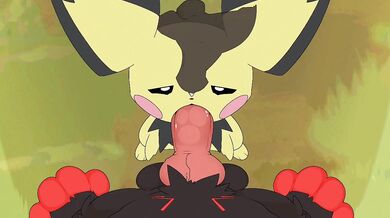Licking Lo*li Pichu's Cunt and Balls