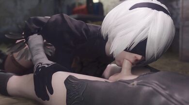 Blowing Nier's Cock in HD: A 2B Cam Session with Bewyx