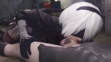 Blowing Nier's Cock in HD: A 2B Cam Session with Bewyx