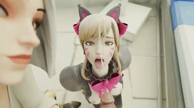 Tech Support: A XXX Parody of Overwatch's Ashe and D.Va, featuring anal, facials, and a jizz-covered Jade Bell.