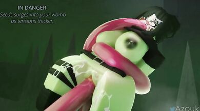 Slutty Roblox Gamer Gets Gangbanged by Huge Tentacles (Azoukl)