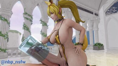 Bowsette's Anal Pleasure with Vibrating Toy