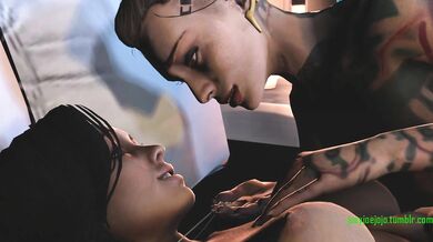 Busty Commander Fucks Assistant in Space