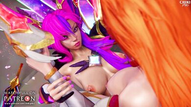 Futa Xayah's Star Guardian Anal Sex with Miss Fortune