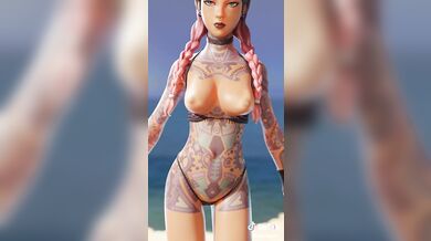 Jules' Wet and Wild Bikini Fortnite Battle