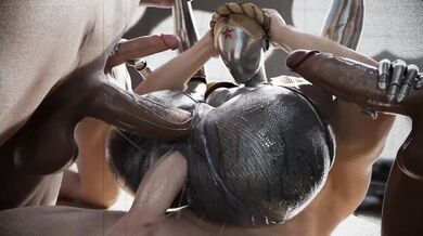 Twin sluts get their pussies and assholes filled with hot cum at the same time in this hardcore PMV