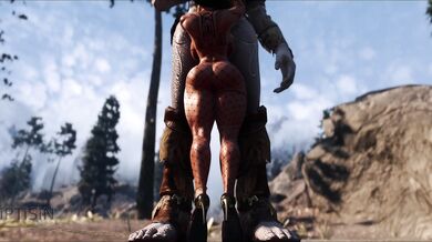 Black-Hole Lesbian Ass Destroyed by Monstrous Futanari