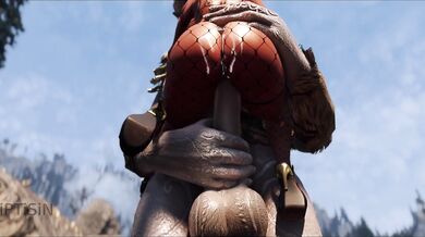 Black-Hole Lesbian Ass Destroyed by Monstrous Futanari