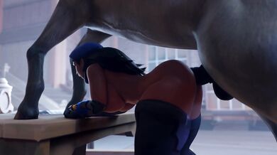 Anal Intercourse with a Female Horse (Futa)