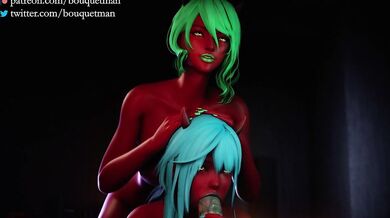 Demonic Halloween Couple: Misaki & Tamaki's Wicked Sexual Escapades with Bouquetman