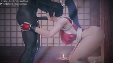 Bouquetman's Tribute to Mai Shiranui's Sexy Body and Moist Throbbing Pussy