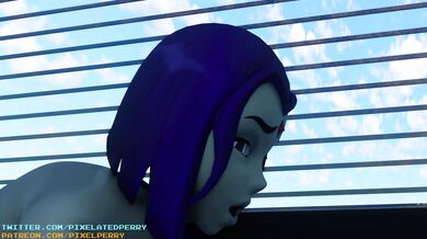 Raven and Starfire Get Tested with Futa Pixel Perry