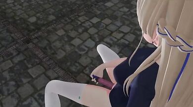 Toki Asuma's Mr. Peanut Horse Vibrator Masturbation Orgy