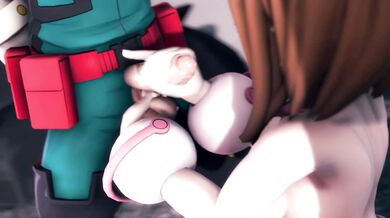 Naughty Uraraka Gives a Sticky Outdoor Handjob in 1080p!