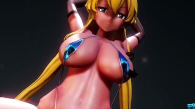Shimakaze Masturbates with Her Adult Toys in a Racy MMD Video