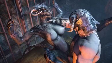 Breeding the Green Monster: A BDSM Threesome with a Lusty Argonian and Two Horny Humans