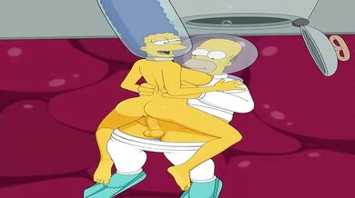 Nude Marge and Homer Get It On in Rough Sexual Encounter (Version 2)