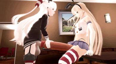 Sailor's Fappu-Shipping: Amatsukaze and Shimakaze Lesbian Loving [Fak3d3athSFM]