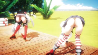 Cold to the Touch: Shimakaze & Amatsukaze's Frozen Fuck Fest in R18 MMD Animation by JhonLui