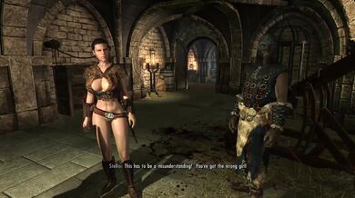 Busty Brunette's Naughty Adventure in Skyrim