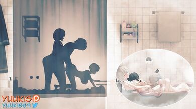 Uzaki MILF and Daughter Shadow Fuck