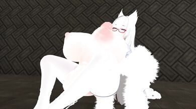 Massive Boobs Futanari Masturbation and Tit-Fucking