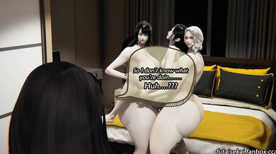 Tasty Two-Futa Milfs Feel Up Rika and Get Down With a Black MILF