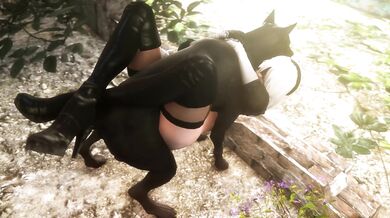 Two-on-One Doggy Style Sex with a Canine Companion, No Names Required