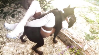 Two-on-One Doggy Style Sex with a Canine Companion, No Names Required