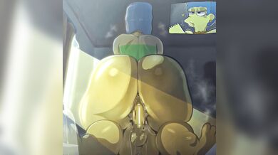 Hot and Horny Marge Simpson Gets Riled up in a Wild West Orgy [Ultra HD]