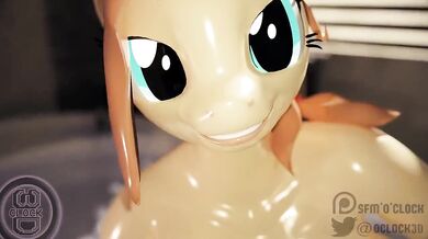 Sweet Cream Filling her Wet Pussy in 'Clock' Lesbian Action!