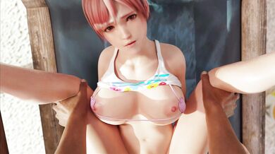 Busty Japanese Babe Gets Pounded by a Black Man on the Sandy Shore