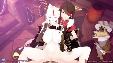 Five Fierce Females Fulfill One Lustful Lad's Desires in 'Harem Impact'